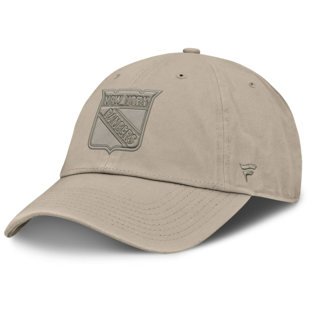 New York Rangers Fanatics Authentic Pro Road Adjustable Hat - Tan Hats