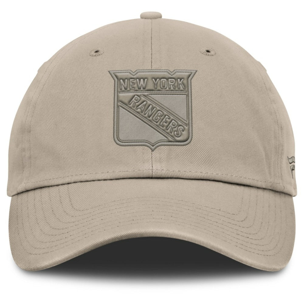 New York Rangers Fanatics Authentic Pro Road Adjustable Hat - Tan Hats
