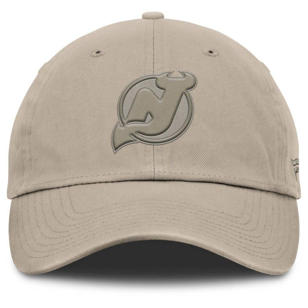 New Jersey Devils Fanatics Authentic Pro Road Adjustable Hat - Tan Jerseys