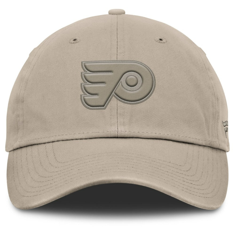 Philadelphia Flyers Fanatics Authentic Pro Road Adjustable Hat - Tan Hats