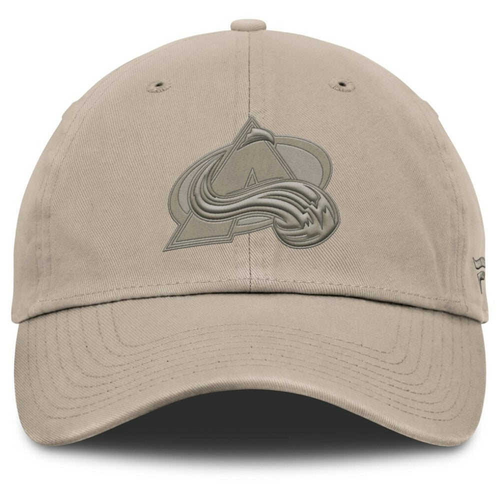 Colorado Avalanche Fanatics Authentic Pro Road Adjustable Hat - Tan Hats