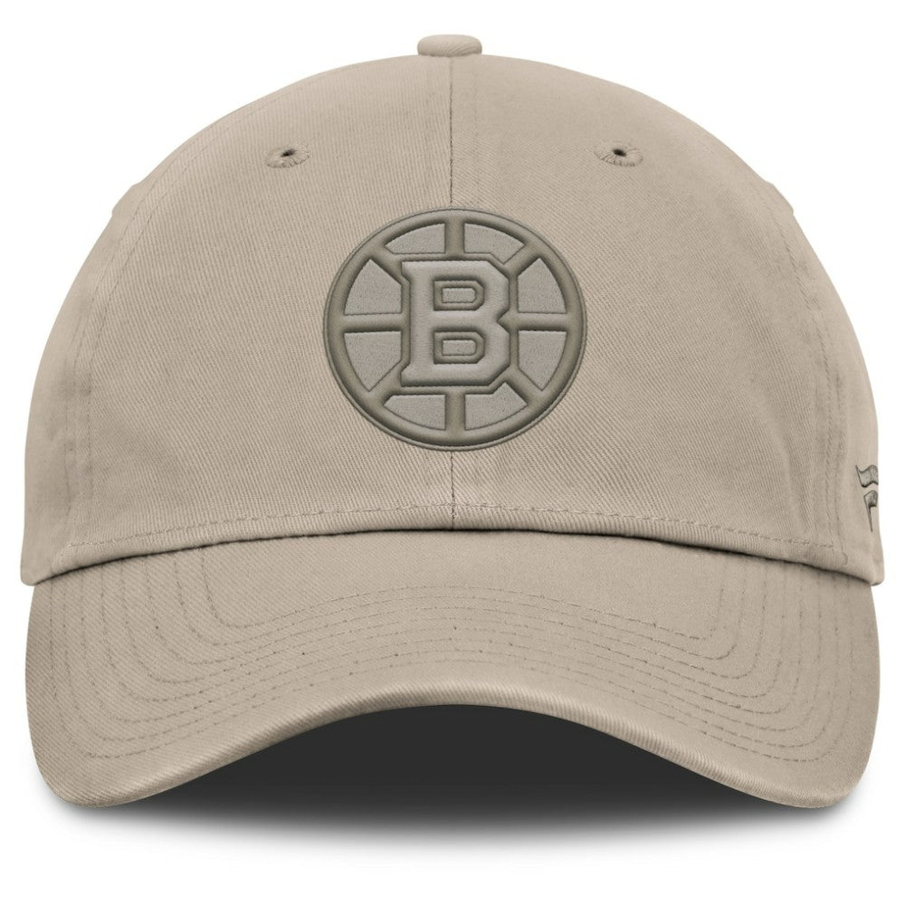Boston Bruins Fanatics Authentic Pro Road Adjustable Hat - Tan Hats
