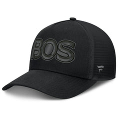 Boston Bruins Fanatics Authentic Pro Road Team Code Trucker Adjustable Hat - Black Hats