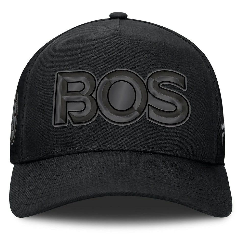 Boston Bruins Fanatics Authentic Pro Road Team Code Trucker Adjustable Hat - Black Hats