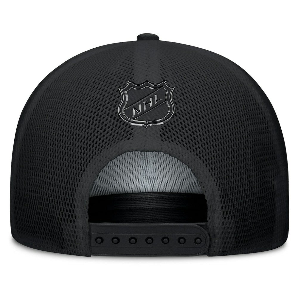 Utah Mammoth Fanatics Authentic Pro Road Team Code Trucker Adjustable Hat - Black Hats
