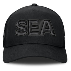 Seattle Kraken Fanatics Authentic Pro Road Team Code Trucker Adjustable Hat - Black Hats