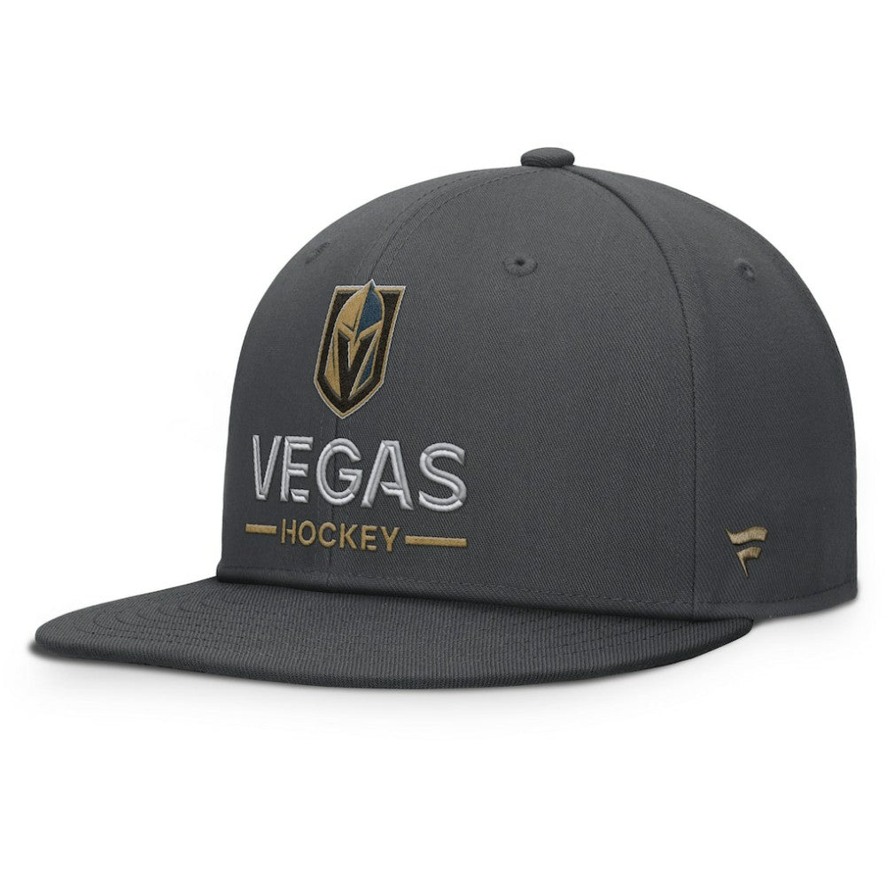 Vegas Golden Knights Fanatics Authentic Pro Rink Lockup Snapback Hat - Charcoal Hats