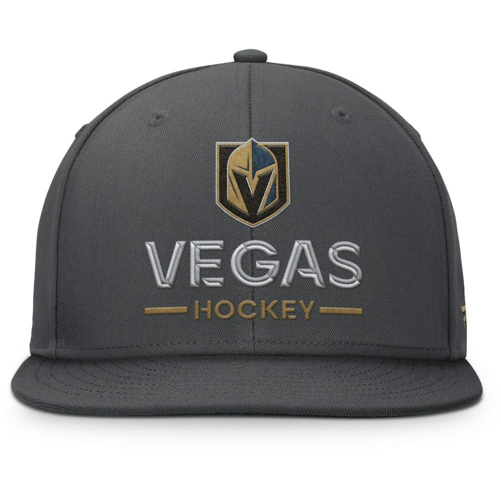 Vegas Golden Knights Fanatics Authentic Pro Rink Lockup Snapback Hat - Charcoal Hats