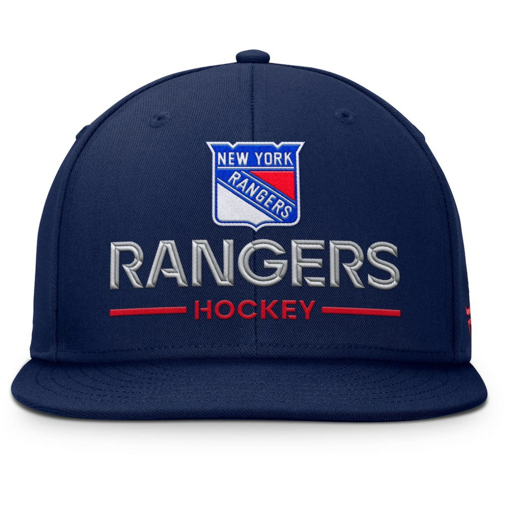 New York Rangers Fanatics Authentic Pro Rink Lockup Snapback Hat - Navy Hats