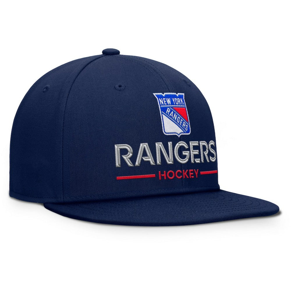New York Rangers Fanatics Authentic Pro Rink Lockup Snapback Hat - Navy Hats