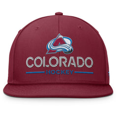 Colorado Avalanche Fanatics Authentic Pro Rink Lockup Snapback Hat - Burgundy Hats