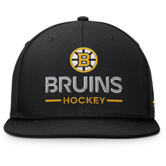 Boston Bruins Fanatics Authentic Pro Rink Lockup Snapback Hat - Black Hats