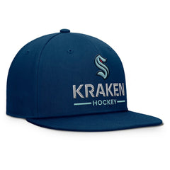 Seattle Kraken Fanatics Authentic Pro Rink Lockup Snapback Hat - Deep Sea Blue Hats