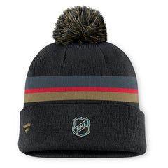 Vegas Golden Knights Fanatics Authentic Pro Rink Cuffed Knit Hat with Pom - Charcoal Hats