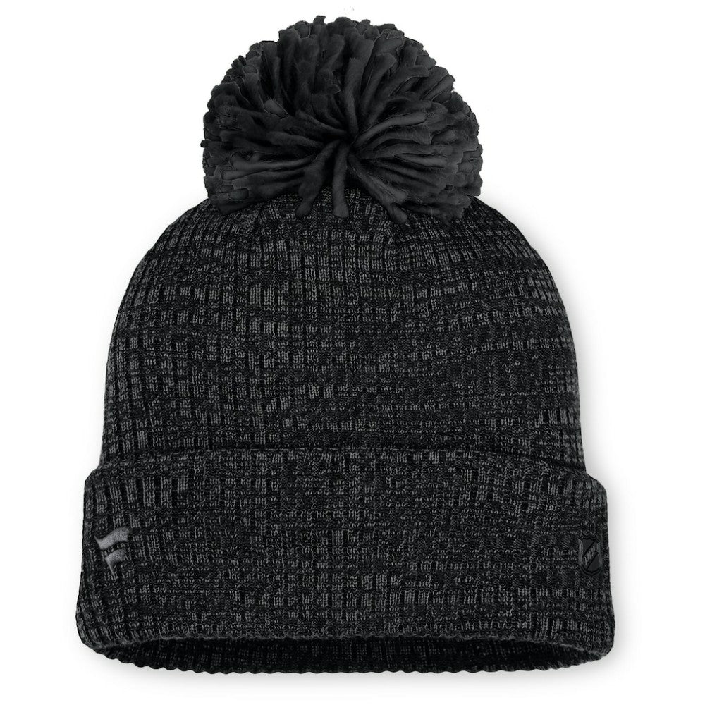Seattle Kraken Fanatics Women's Authentic Pro Road Cuffed Knit Hat with Pom - Black Hats