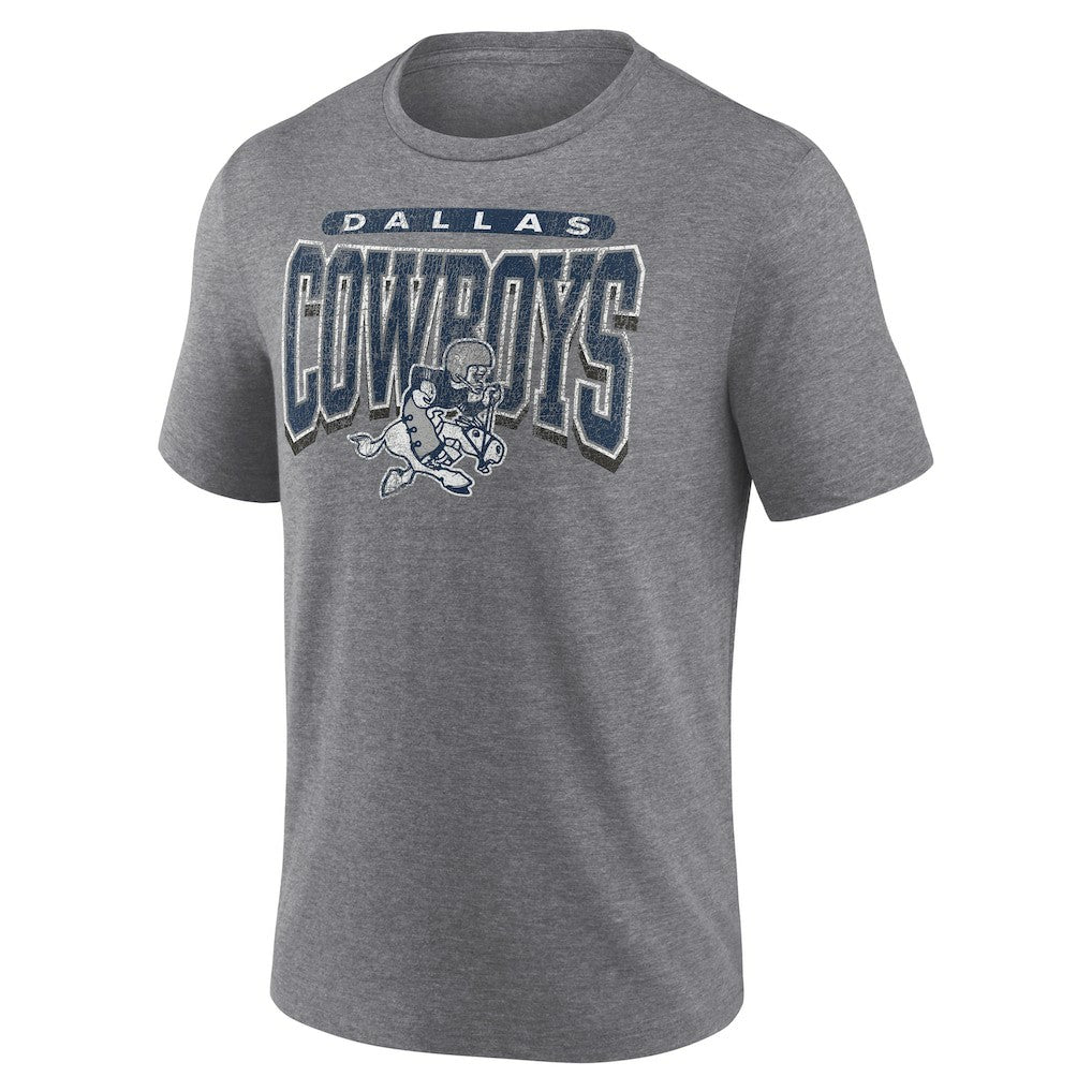 Dallas Cowboys Warped Block Tri-Blend T-Shirt - Heather Gray sale