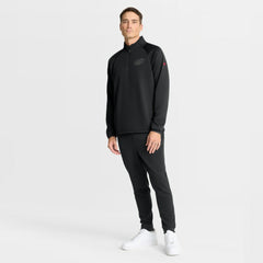 Carolina Hurricanes Fanatics Authentic Pro Tonal Rink Raglan Quarter-Zip Pullover - Black Pullover