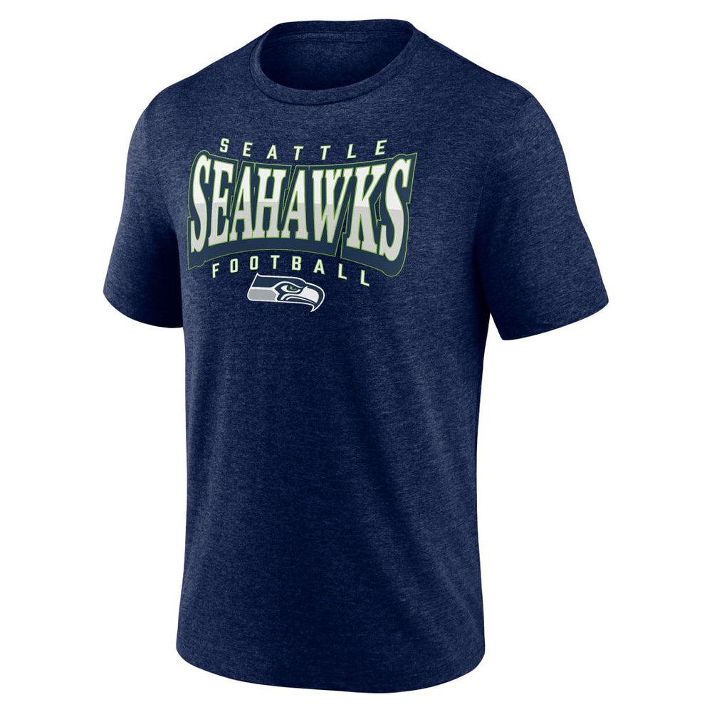 Seattle Seahawks Divided Warp Tri-Blend T-Shirt - College Navy on sale