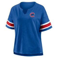 Chicago Cubs Women's Curl Route T-Shirt Royal