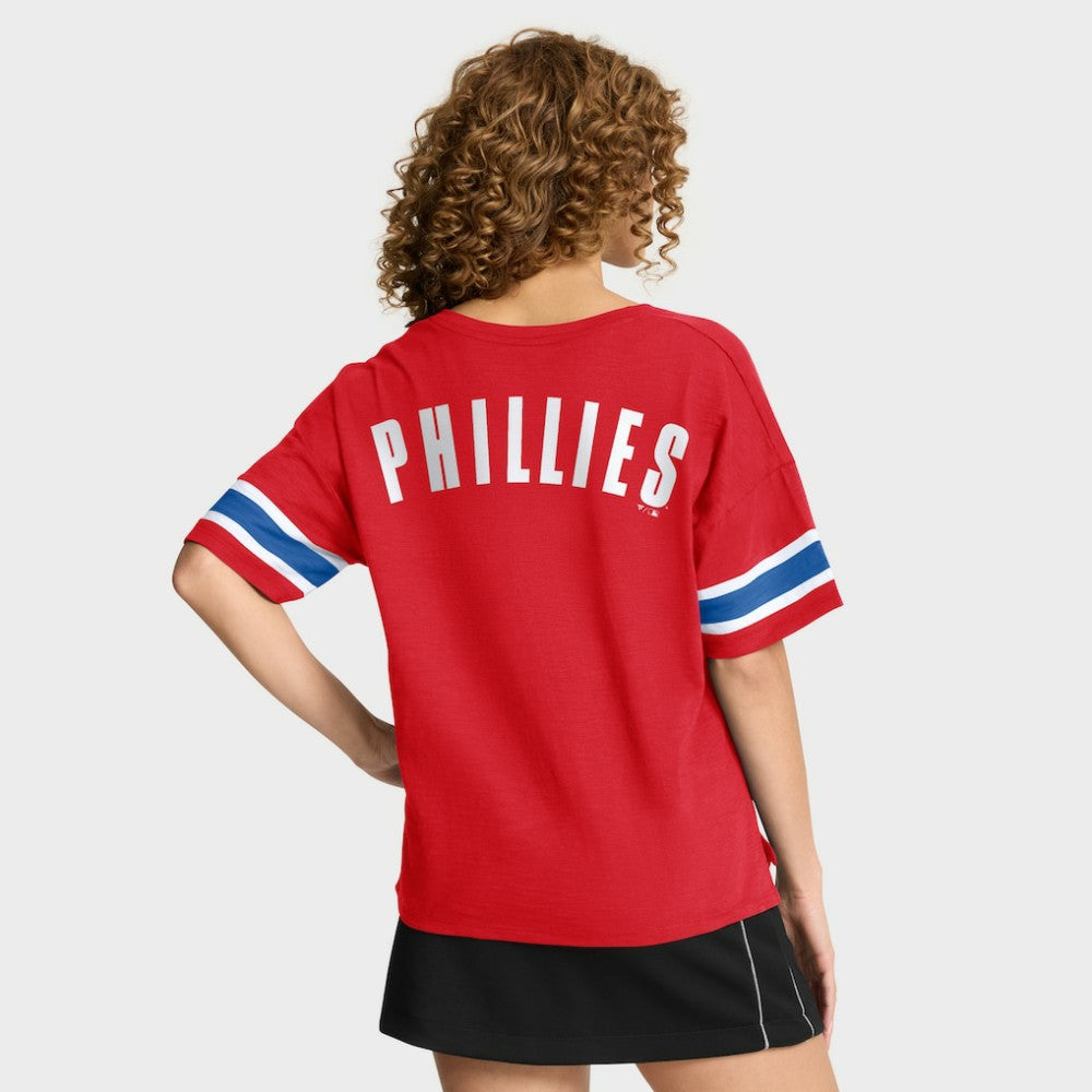 Philadelphia Phillies Women's Curl Route T-Shirt Red