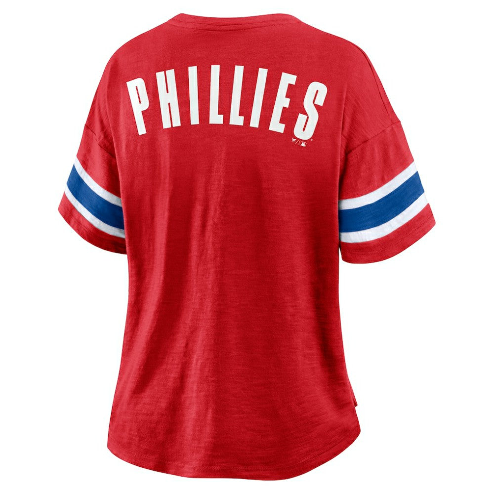 Philadelphia Phillies Women's Curl Route T-Shirt Red