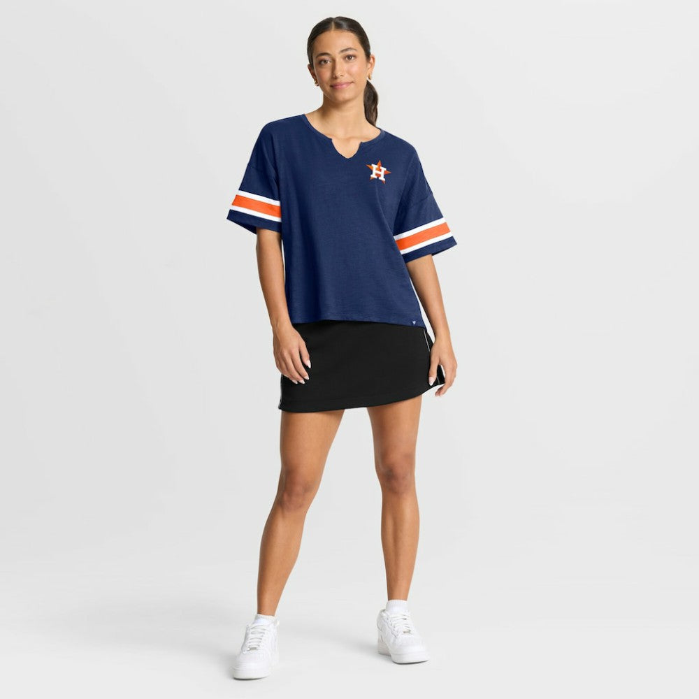 Houston Astros Women's Curl Route T-Shirt Navy