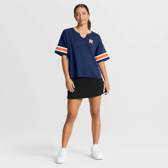 Houston Astros Women's Curl Route T-Shirt Navy