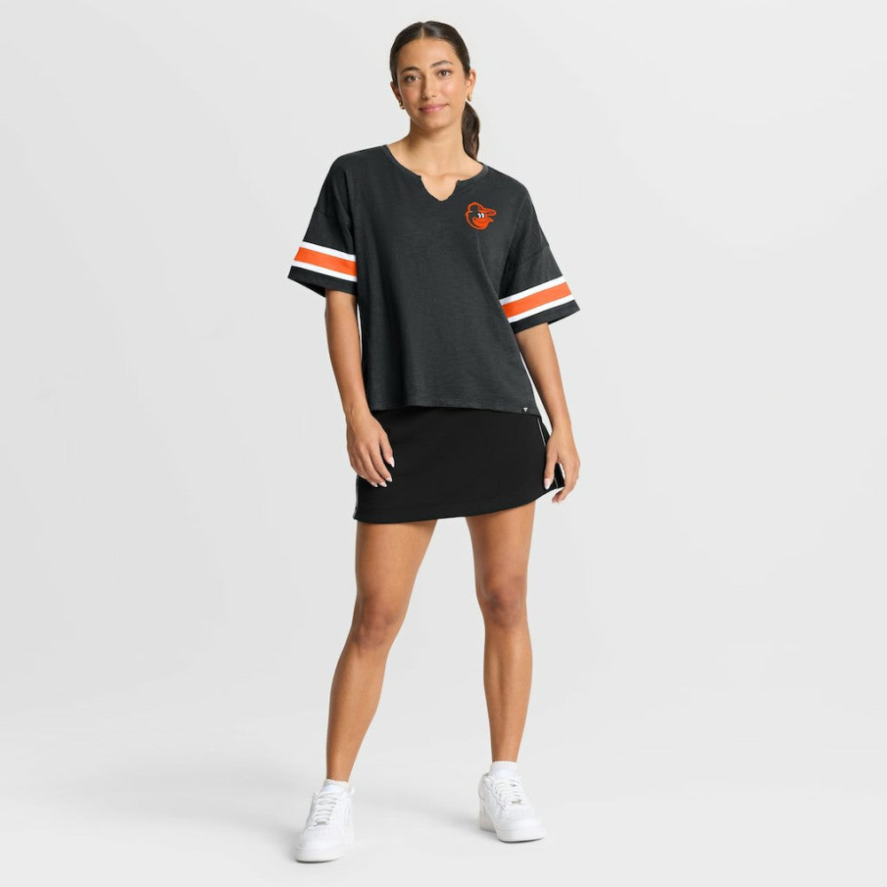 Baltimore Orioles Women's Curl Route T-Shirt Black