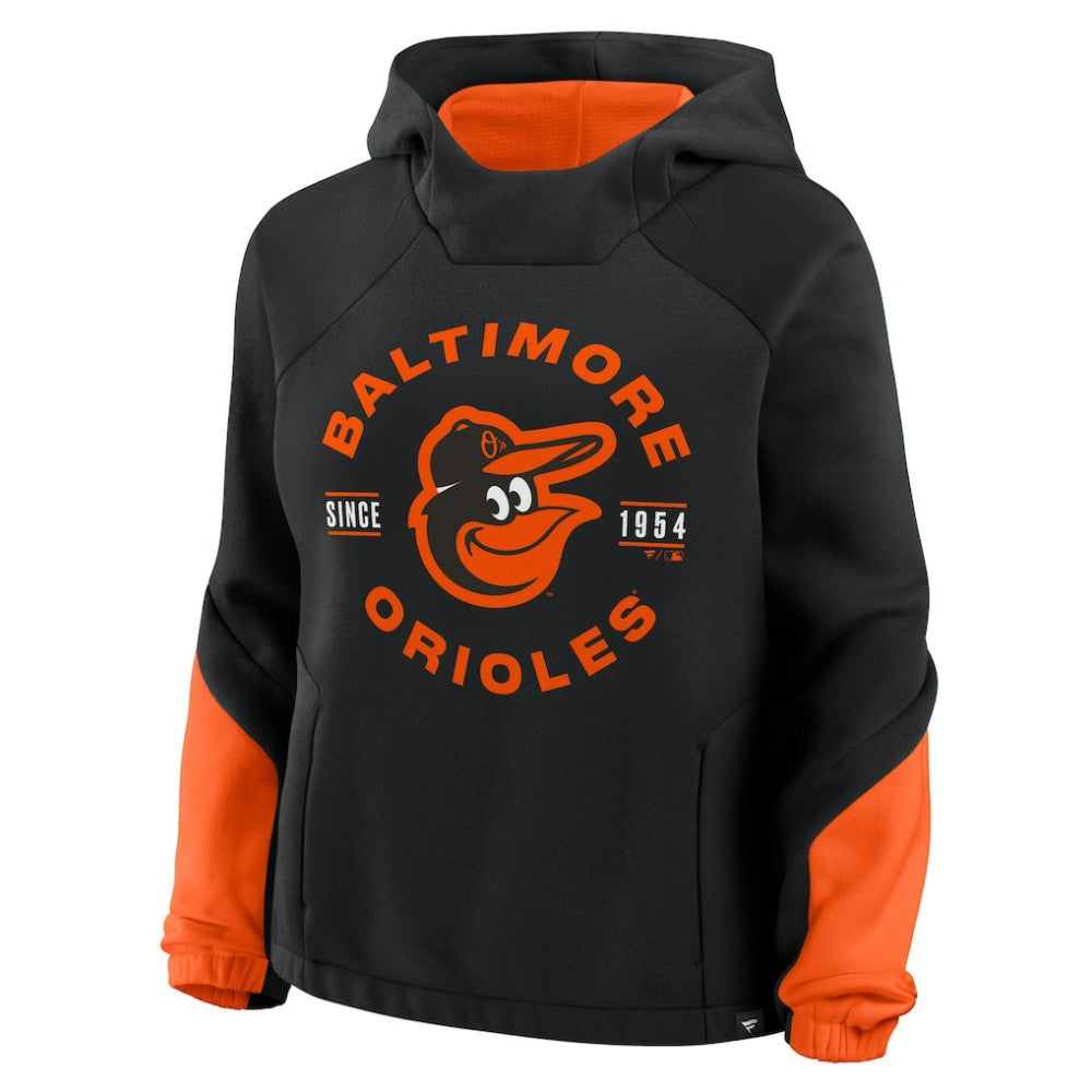 Baltimore Orioles Women's Oversized Time to Win Pullover Hoodie Black