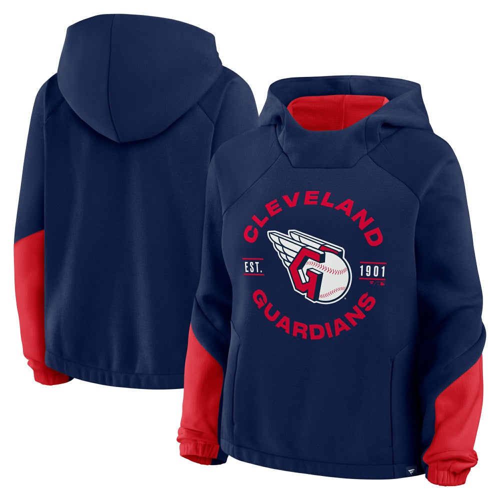 Cleveland Guardians Women's Oversized Time to Win Pullover Hoodie Navy
