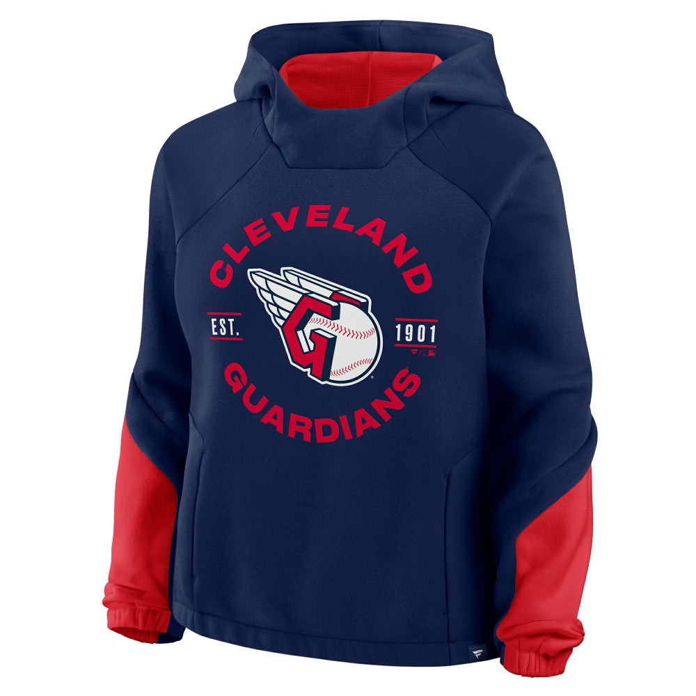 Cleveland Guardians Women's Oversized Time to Win Pullover Hoodie Navy