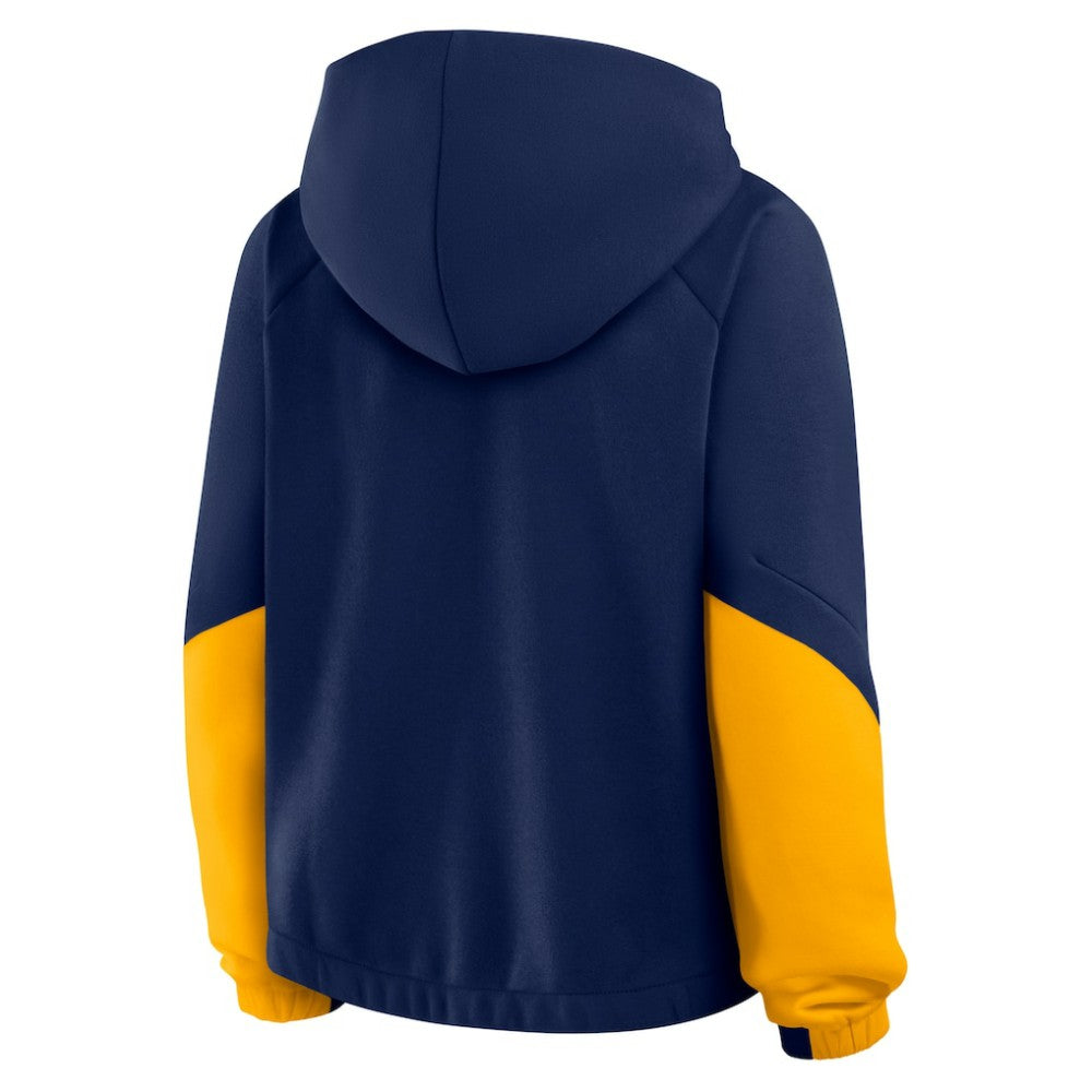 Milwaukee Brewers Women's Oversized Time to Win Pullover Hoodie Navy