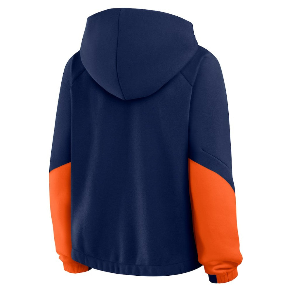 Detroit Tigers Women's Oversized Time to Win Pullover Hoodie Navy