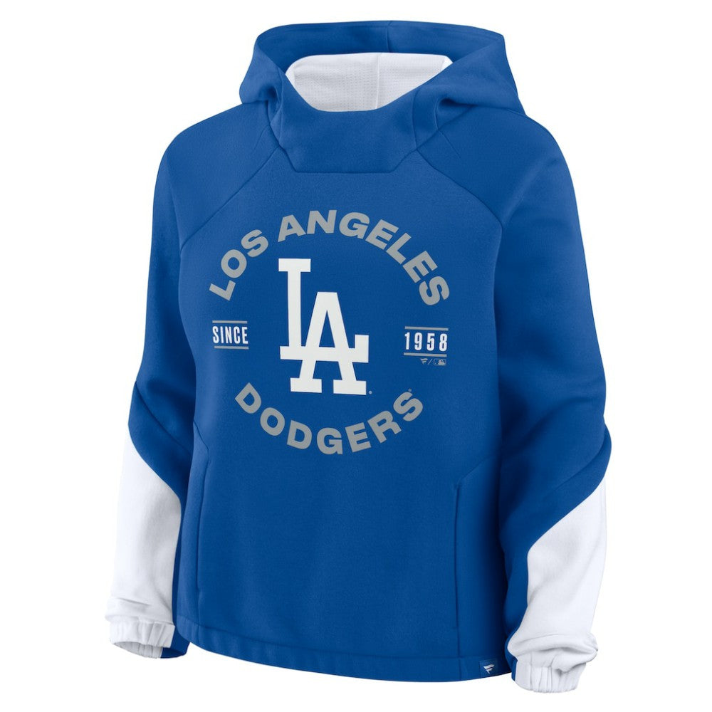 Los Angeles Dodgers Women's Oversized Time to Win Pullover Hoodie Royal