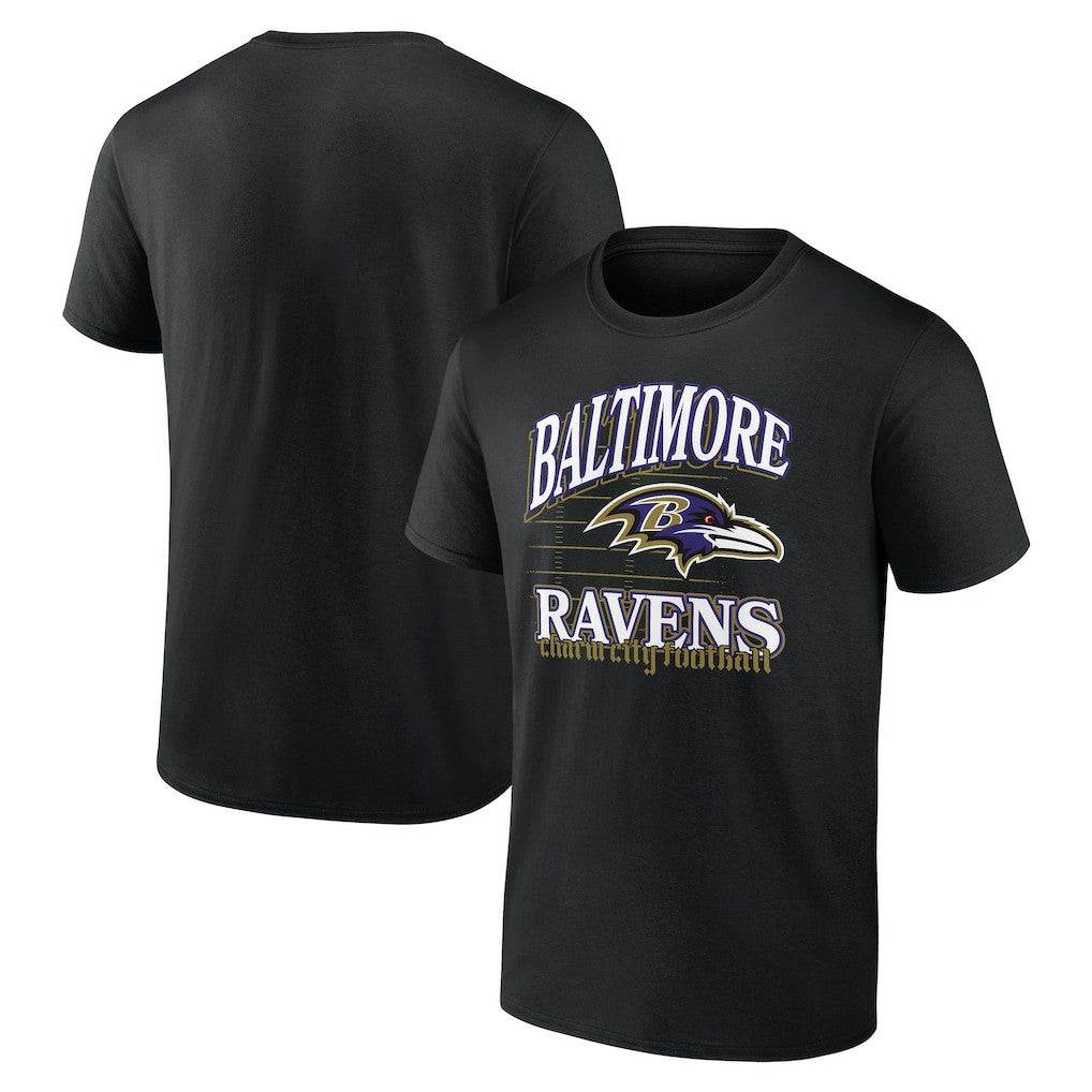 Baltimore Ravens Retro Gridiron T-Shirt - Black cheap
