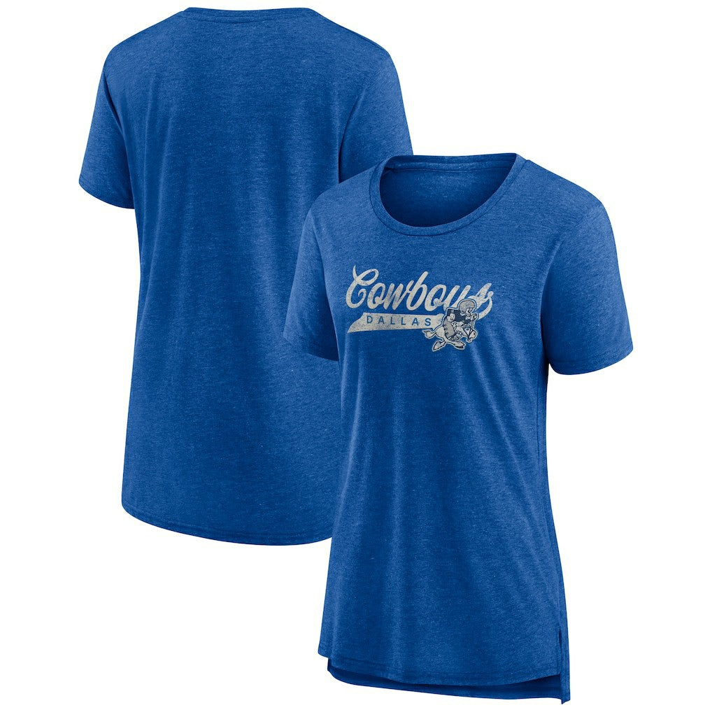 Dallas Cowboys Women's Original Play Tri-Blend T-Shirt - Royal cheap