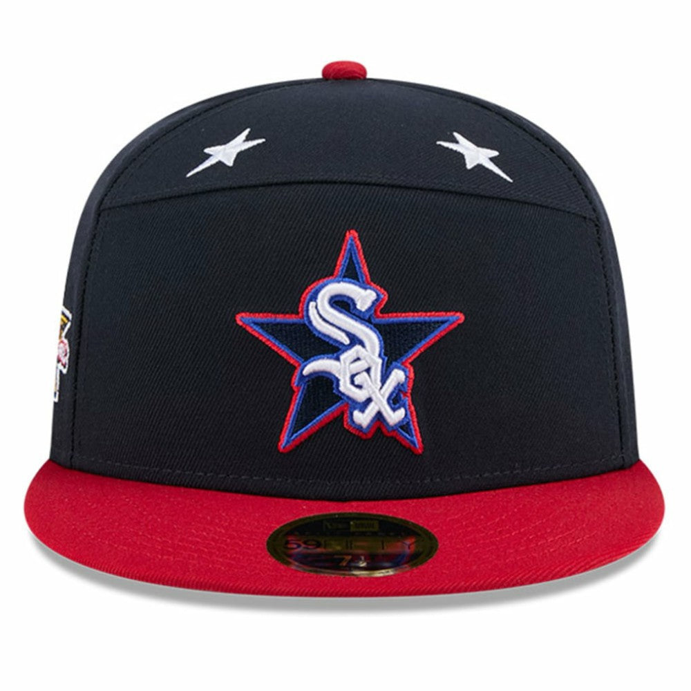 Chicago White Sox 2025 MLB All-Star Game Workout Side Patch 59FIFTY Fitted Hat Navy/Red