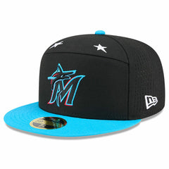 Miami Marlins 2025 MLB All-Star Game Side Patch 59FIFTY Fitted Hat Black/Blue