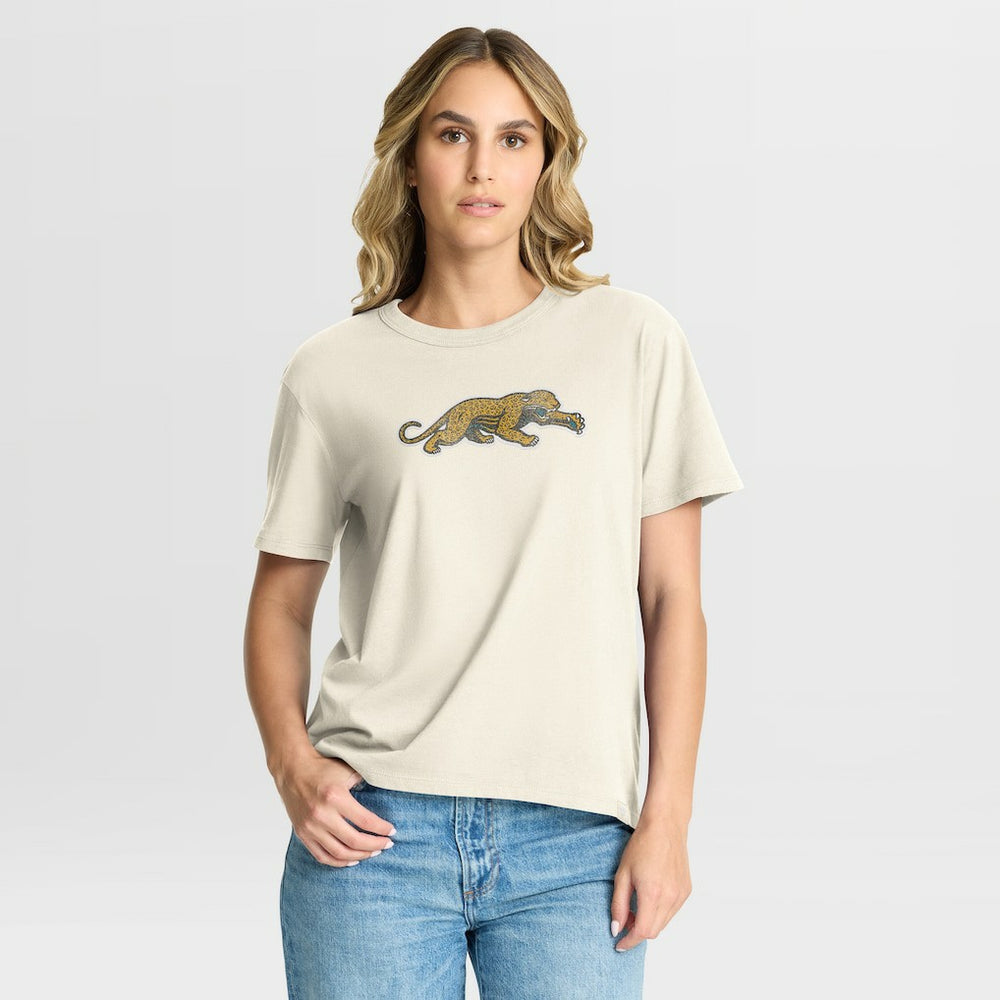 Jacksonville Jaguars Women's Dove Legacy T-Shirt - Cream on sale