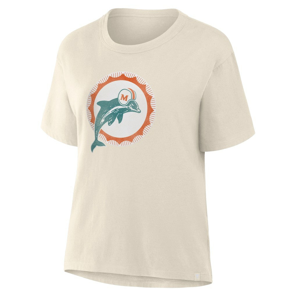 Miami Dolphins Women's Dove Legacy T-Shirt - Cream discount