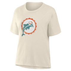 Miami Dolphins Women's Dove Legacy T-Shirt - Cream discount