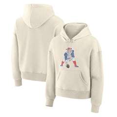 New England Patriots Women's Dove Legacy Pullover Hoodie - Cream online