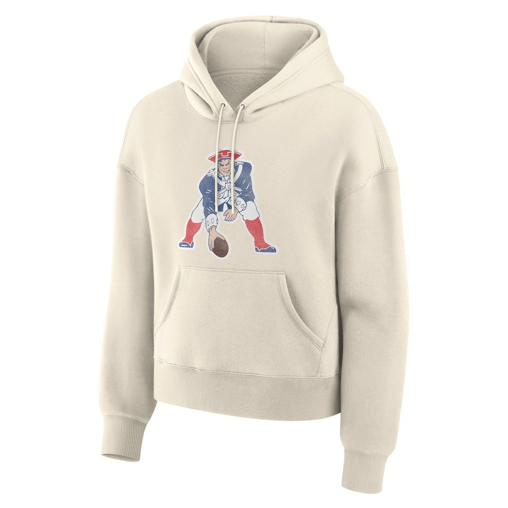New England Patriots Women's Dove Legacy Pullover Hoodie - Cream online