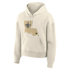New Orleans Saints Women's Dove Legacy Pullover Hoodie - Cream discount