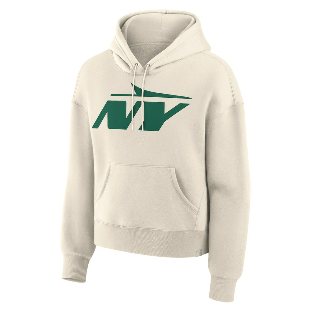 New York Jets Women's Dove Legacy Pullover Hoodie - Cream discount