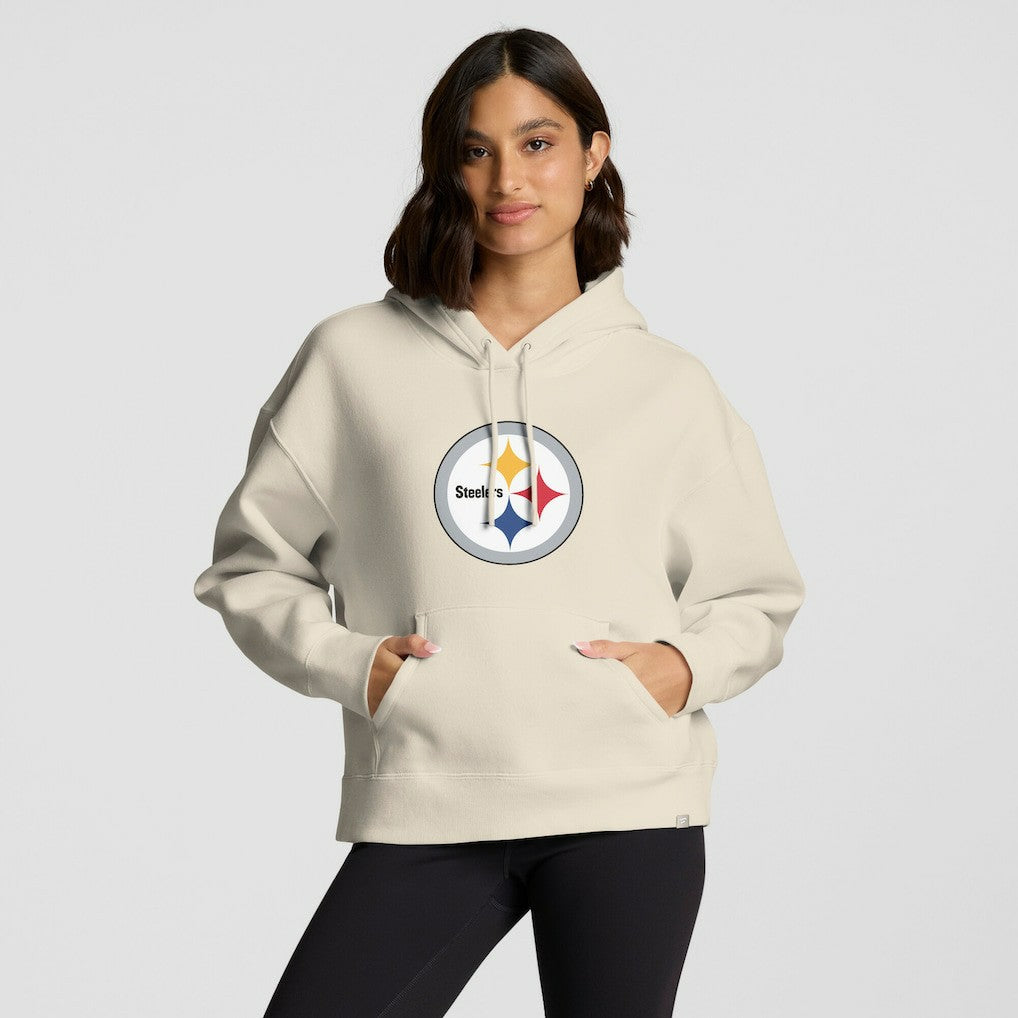 Pittsburgh Steelers Women's Dove Legacy Pullover Hoodie - Cream sale