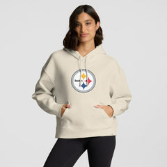 Pittsburgh Steelers Women's Dove Legacy Pullover Hoodie - Cream sale