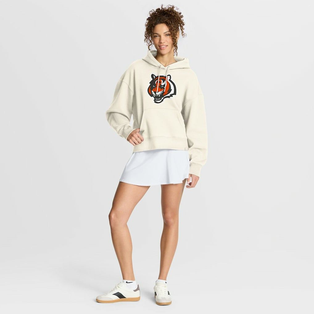 Cincinnati Bengals Women's Dove Legacy Pullover Hoodie - Cream cheap