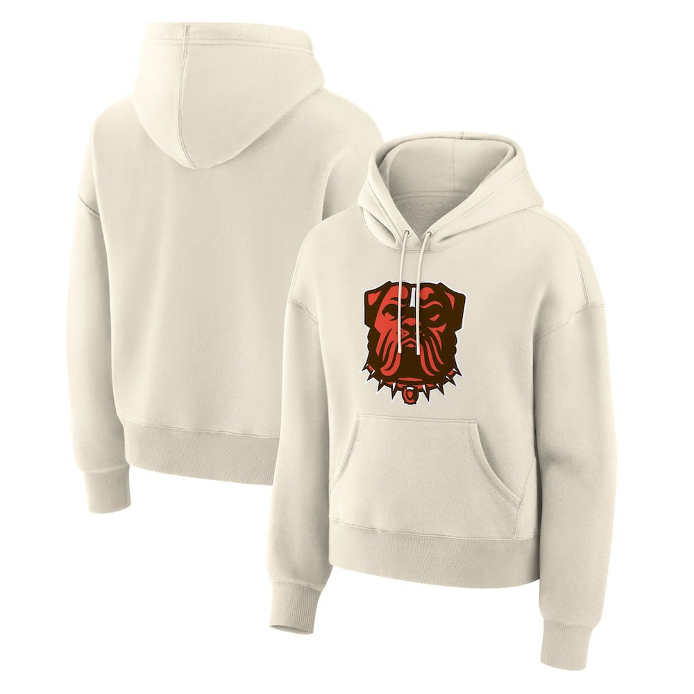 Cleveland Browns Women's Dove Legacy Pullover Hoodie - Cream cheap