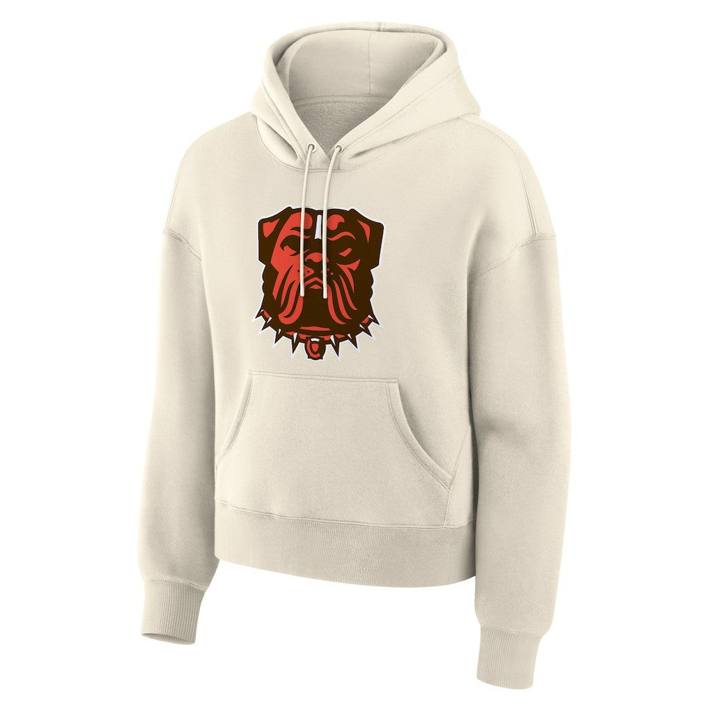Cleveland Browns Women's Dove Legacy Pullover Hoodie - Cream cheap